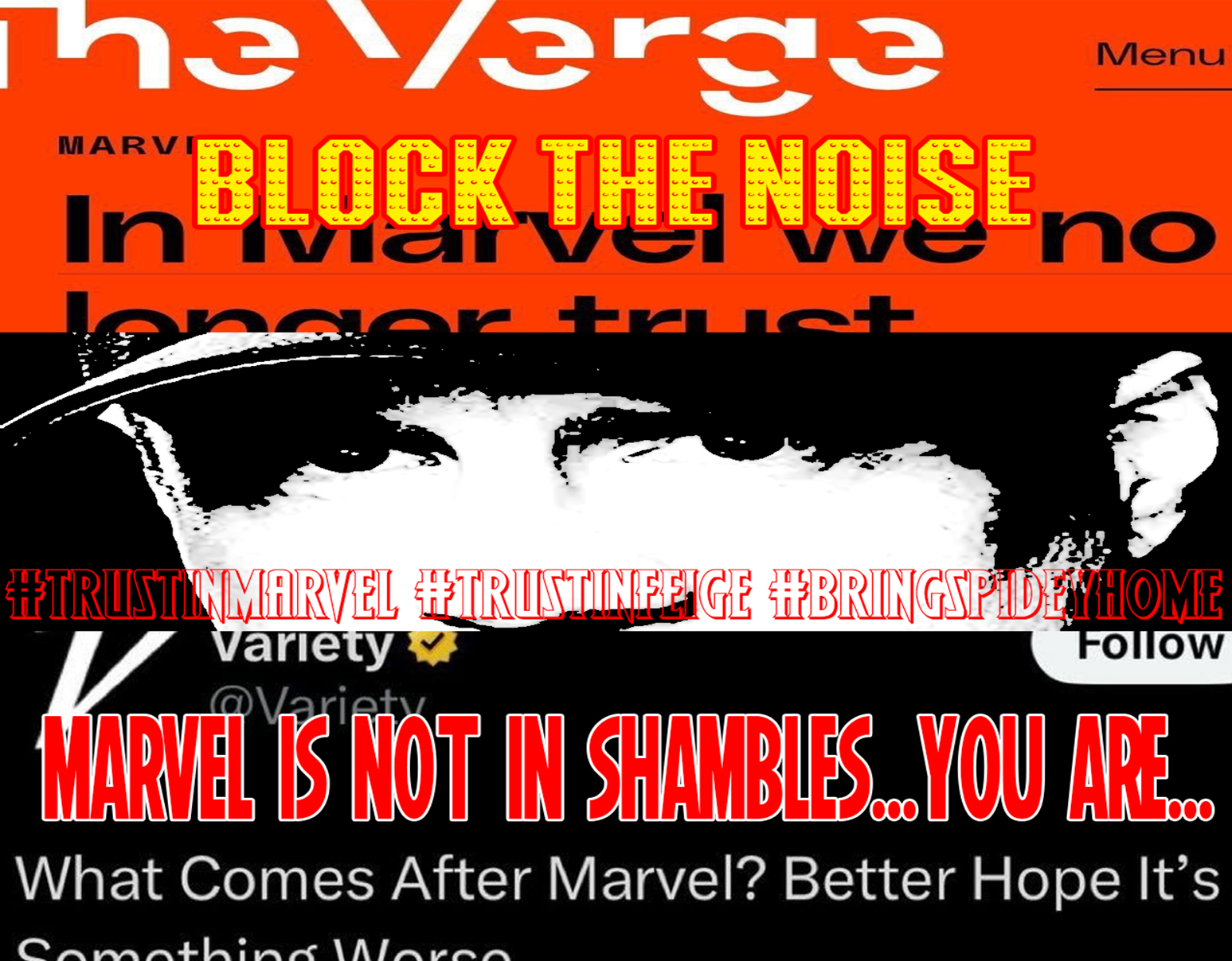 Marvel is not in shambles…YOU ARE…